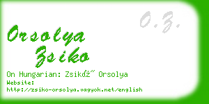 orsolya zsiko business card